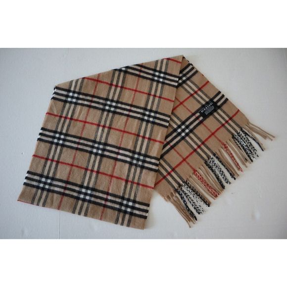 Burberry London Women's Bright Cobalt Classic Check Cashmere Scarf - Picture 1 of 8